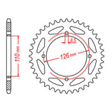 MTX 1465 Steel Rear Sprocket #420 (11-455)