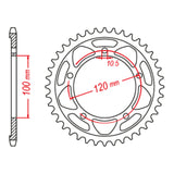 MTX 713 Steel Rear Sprocket #525 (11-713)