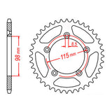 Rear Sprocket MTX Zero Alloy MX 894 50T #420 11A-KMX-50BLK