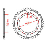 MTX 006 Steel Rear Sprocket #525 (11-006) (8.5mm)