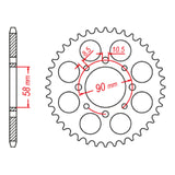 MTX 273 Steel Rear Sprocket #520 (11-KP9)