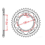 MTX 1877 Steel Rear Sprocket #525 (11-1877)