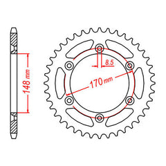 Moto-Master Ultralight Steel Front Sprocket (TR8) Triumph TF250X - 13T