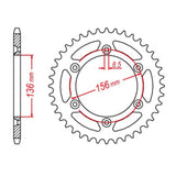 MTX 822 Hornet Lightweight Steel Rear Sprocket #520 (11H-415)
