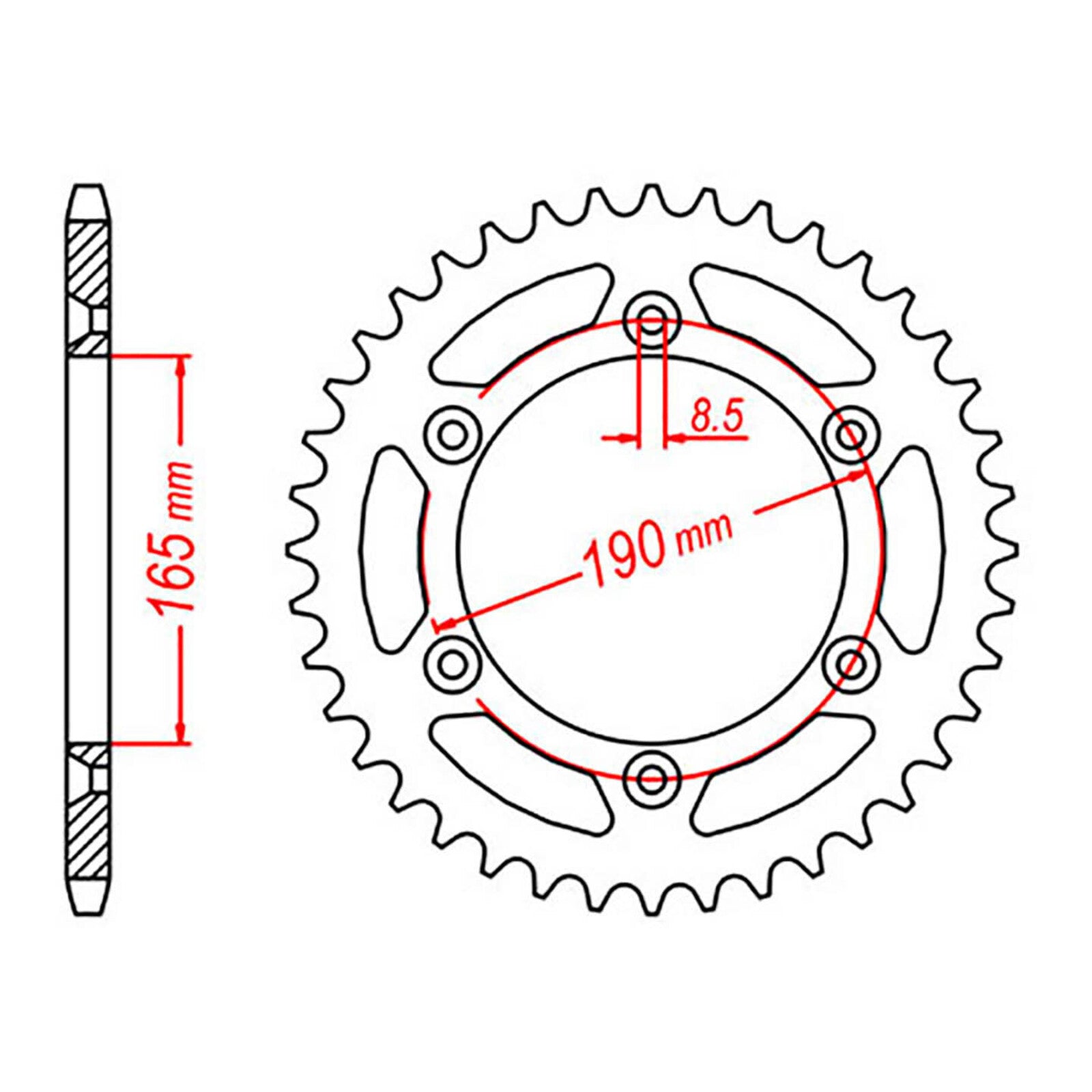 MTX 896 Steel Rear Sprocket #520 (11-KM2)