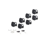 TRAX lock set. 7 matching locks, 2 keys. Simultaneous locking. (ALK.00.165.16200)