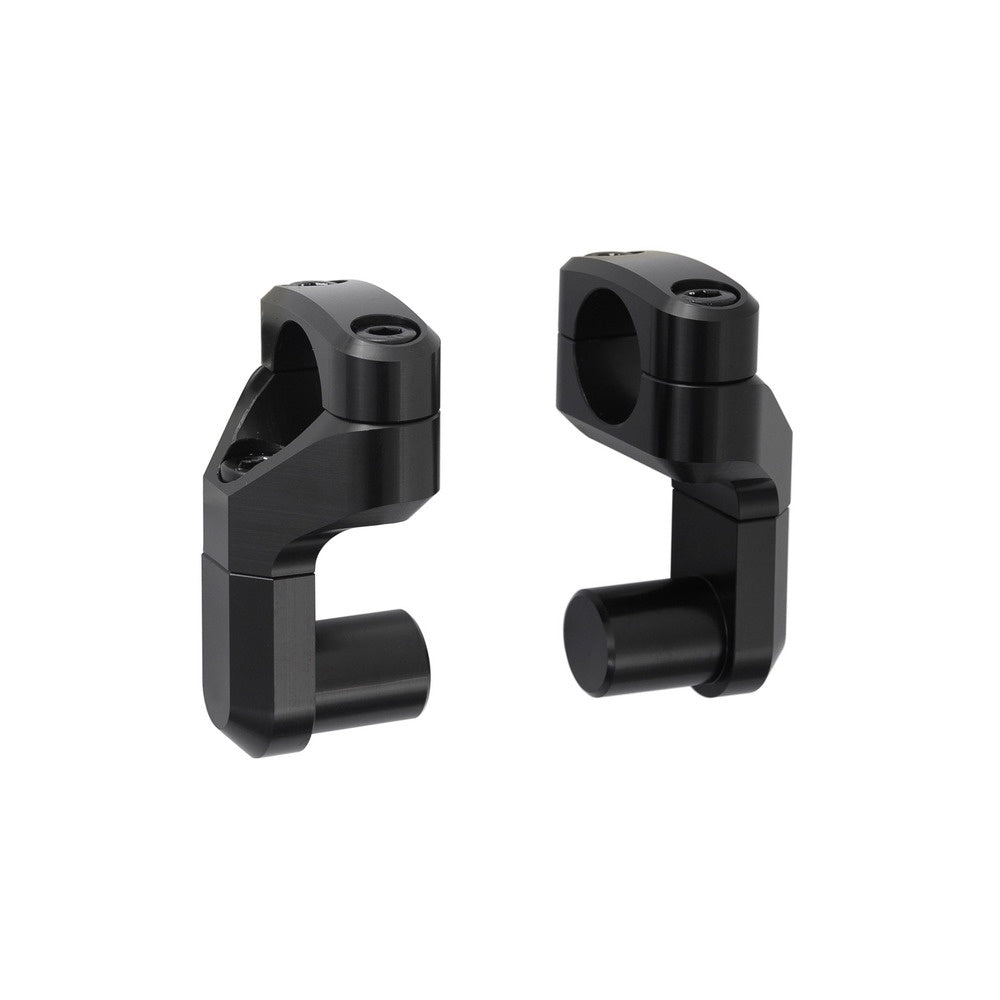 Vario bar back for diam 22 mm handlebar. Up/back variable. Black. (LEH.00.039.170/B)