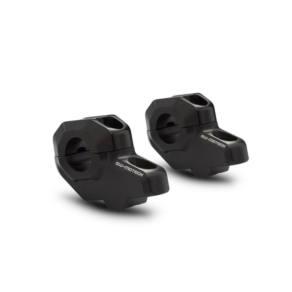 Bar back for diam 22 mm handlebar. H=30 mm. Back 21 mm. Black. (LEH.00.039.21001/B)