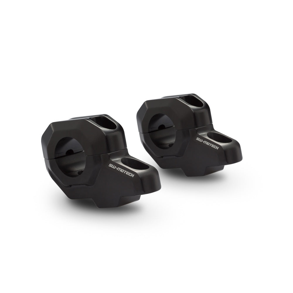Bar back for diam 28 mm handlebar. H=30 mm. Back 22 mm. Black. (LEH.00.039.23100/B)