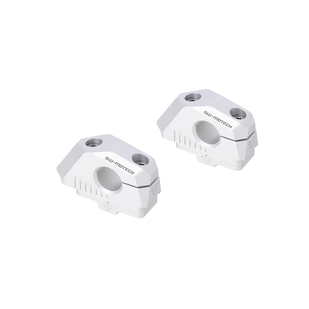 Variable bar back diam22 mm handlebars with offset. Silver. BMW F 750 GS (17-) / F 800 GS (23-). (LEH.00.039.30100/S)