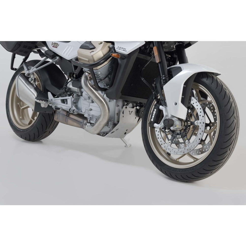 Engine guard. Silver. Moto Guzzi V100 Mandello/S (22-). (MSS.17.038.10000/S)