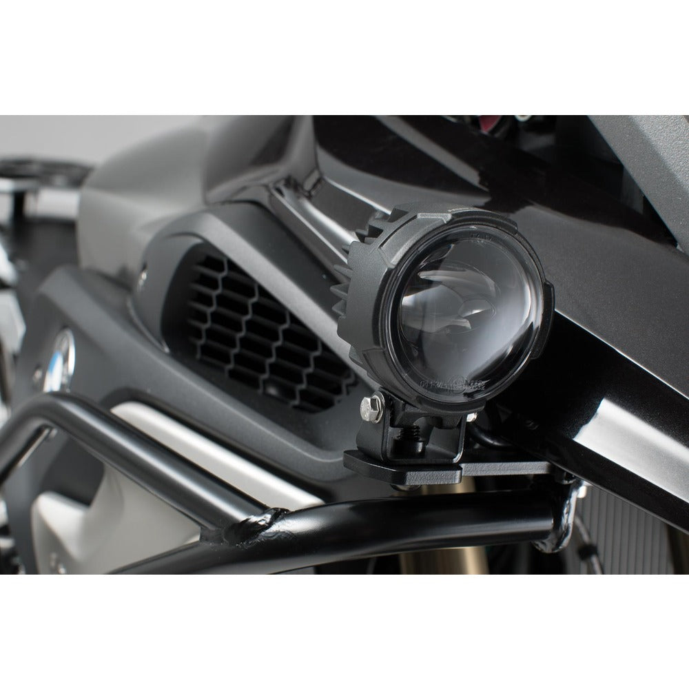 Light mounts f. orig. BMW fog lights. Black. BMW R 1200 GS (12-18), R 1250 GS (21-). (NSW.07.004.20000/B)