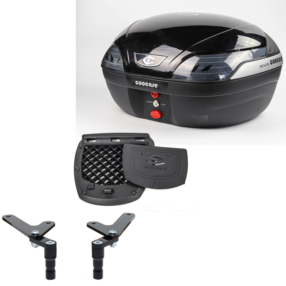 COOCASE S48 BLACK BASIC TOPBOX & UNI TBR30 **REQUIRED L BRACKETS TO BE FITTED** - UNIS48BPBLK