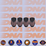 DNA FILTERS RUBBER TOP HEXAGONAL CLAMP ON 38mm INLET 68mm LENGTH AIR FILTER x 4 - V-3804