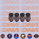 DNA FILTERS RUBBER TOP HEXAGONAL CLAMP ON 44mm INLET 68mm LENGTH AIR FILTER x 4 - V-4404