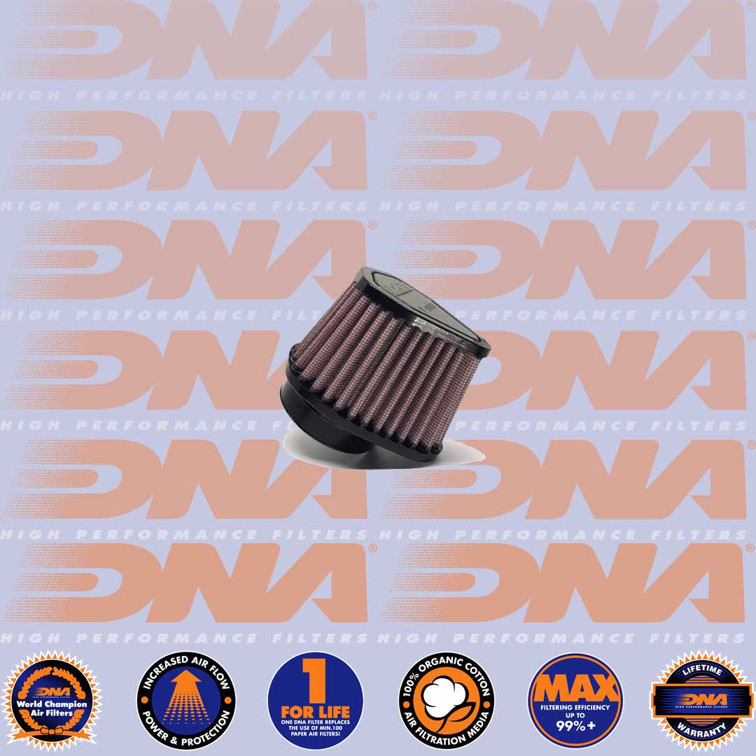 DNA FILTERS RUBBER TOP HEXAGONAL CLAMP ON 51mm INLET 68mm LENGTH AIR FILTER - V-5100