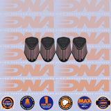 DNA FILTERS RUBBER TOP HEXAGONAL CLAMP ON 54mm INLET 68mm LENGTH AIR FILTER x 4 - V-5404