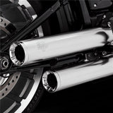 USE V16716 - V & H ELIMINATOR 300 SLIP-ONS PCX CHROME SOFTAIL 18-24 (FITS: HERITAGE + DELUX)