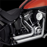 USE V17225 - V & H SHORTSHOTS STAGGERED PCX CHROME SOFTAIL 12-17 (EXC FXSB/FXSE)