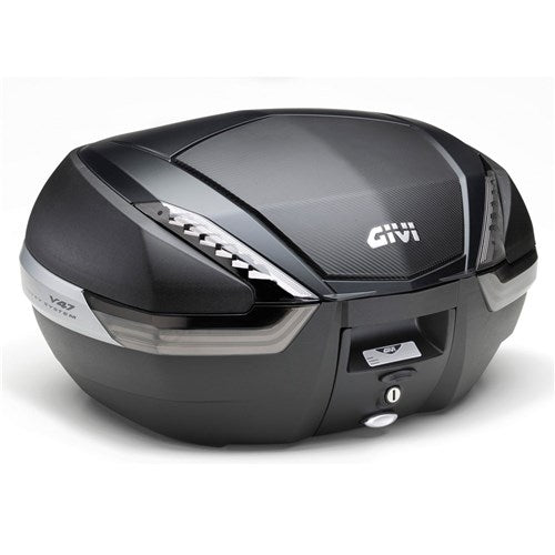 GIVI MONOKEY TOPCASE 47L TECH BLACK/CLEAR CARBON INSERT