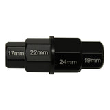 WHITES 4 IN 1 HEX AXLE TOOL ALU BLACK -17/19/22/24mm