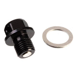 Whites Magnetic Sump Plug M12 x 12 x 1.25 - Black