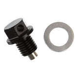 Whites Magnetic Sump Plug M12 x 12 x 1.5 - Black