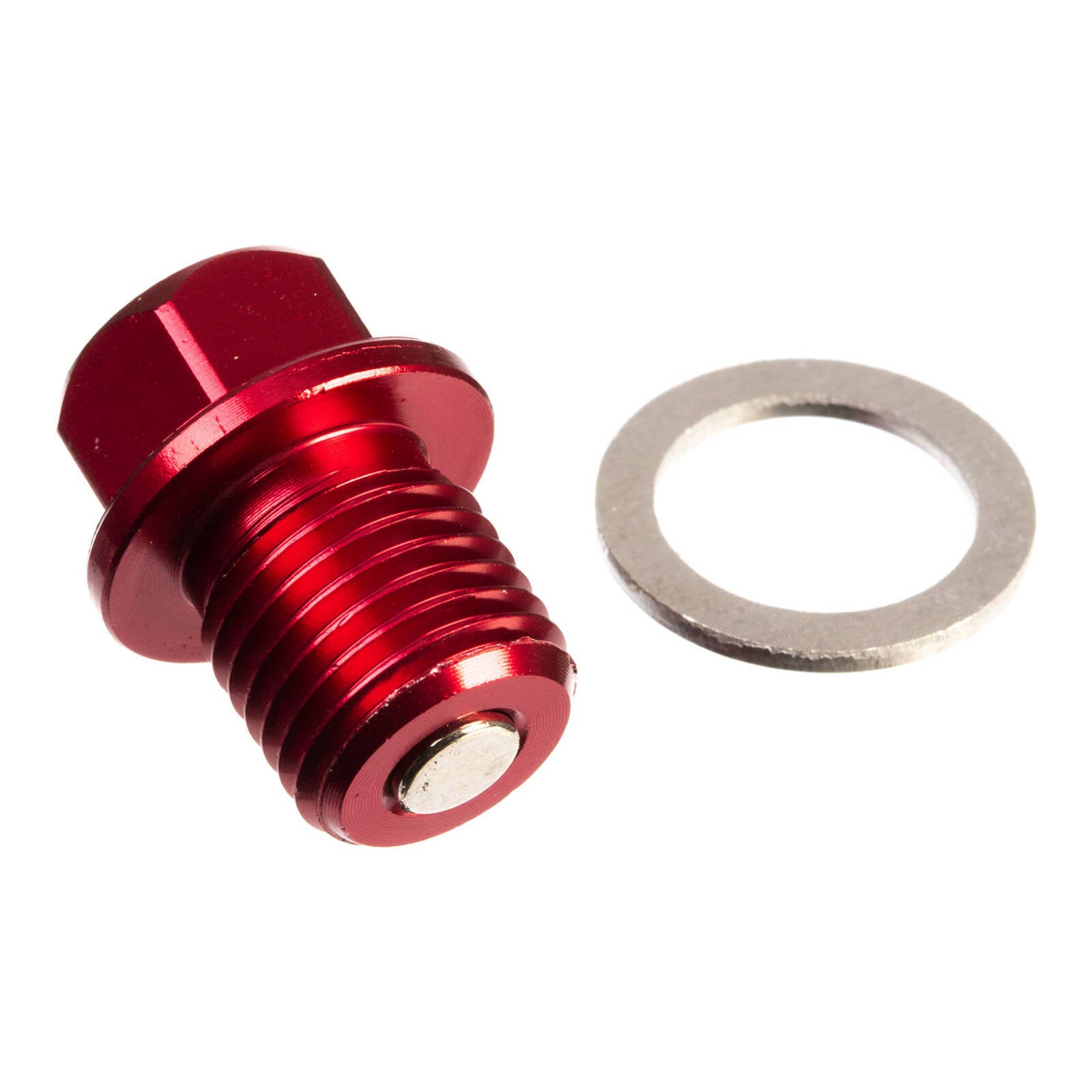 Whites Magnetic Sump Plug M14 x 14 x 1.5 - Red
