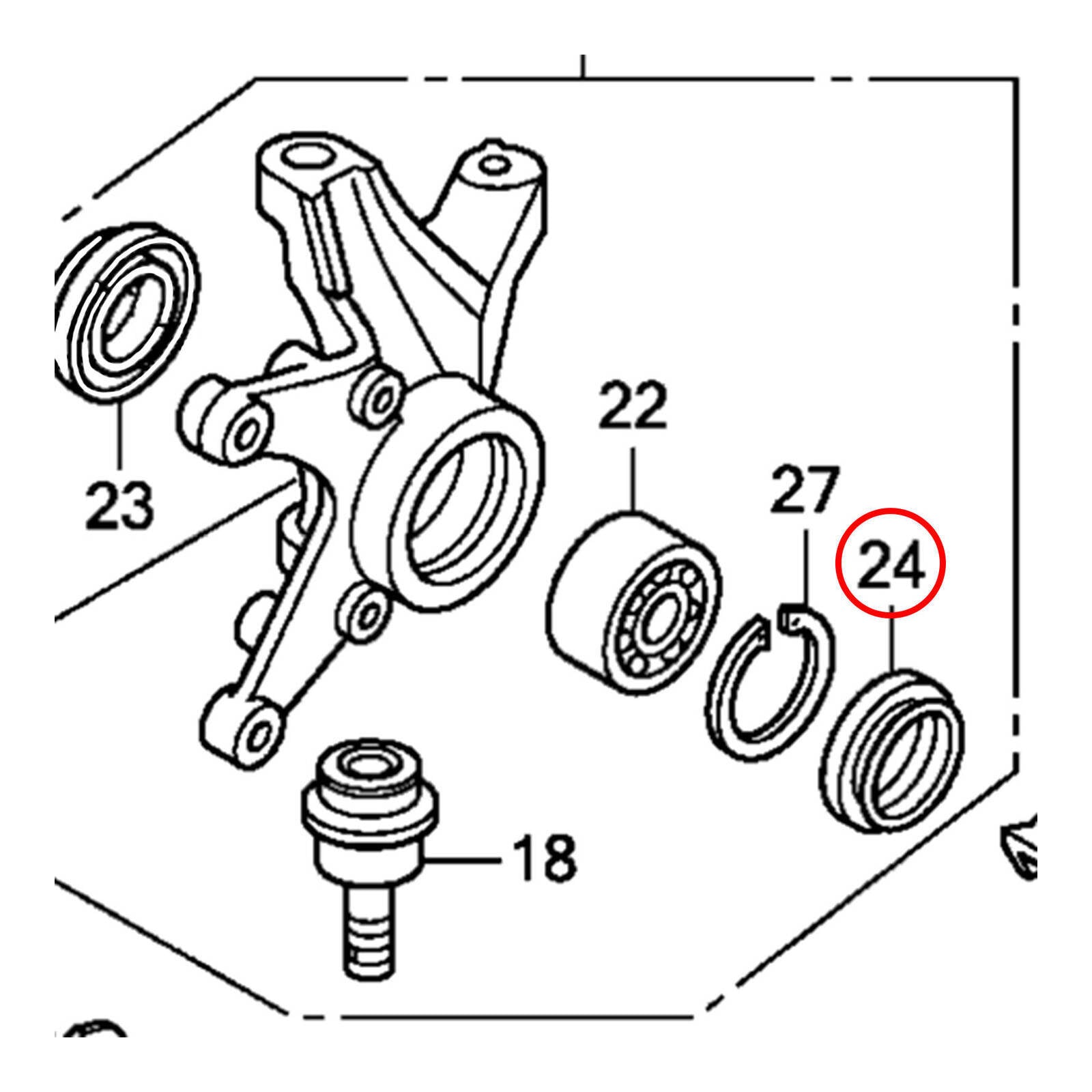 Whites Dust Seal - Honda Front Knuckle Seal - 38x50x6