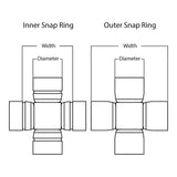 Whites ATV/UTV Joint Assembly WPUJ04 24mm/40.25mm int. snap ring