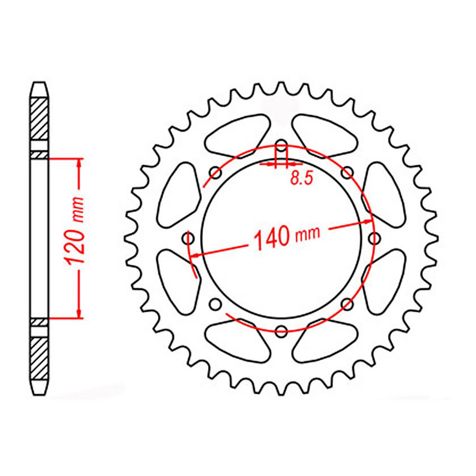 XAM Sprocket Kit Kawasaki KLR650 '06-'21 X-Ring Gold 15/43