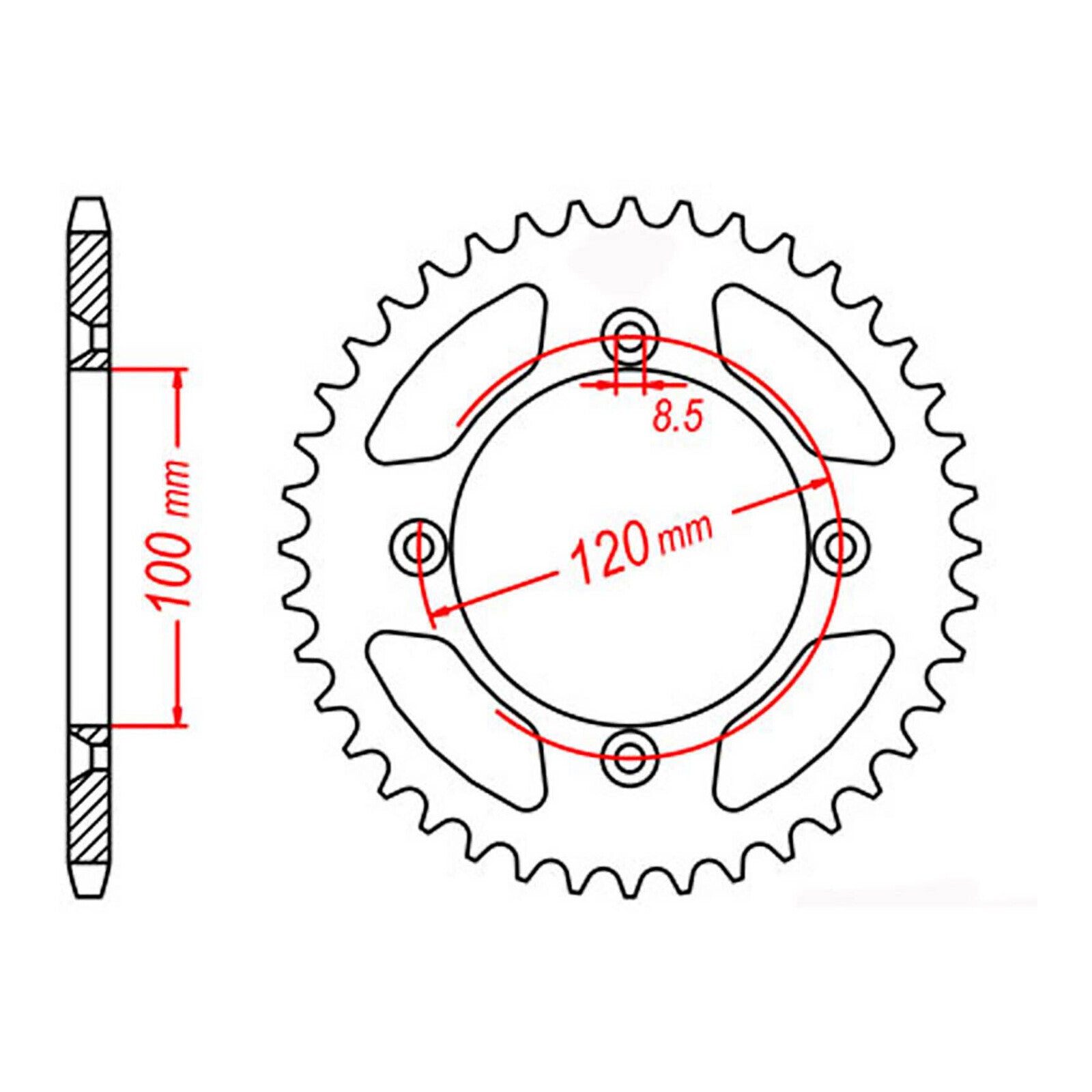XAM SPKT KIT YAM YZ85 SW 02-18, YZ65 (428 conv) 14/47