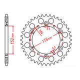 XAM Sprocket Kit Yamaha TT250 R '96-'98 & '03-'04 - 520NSDC Gold 14/44