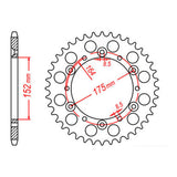 XAM Sprocket Kit Yamaha TT250 R '93-'95 - 520AX 14/43