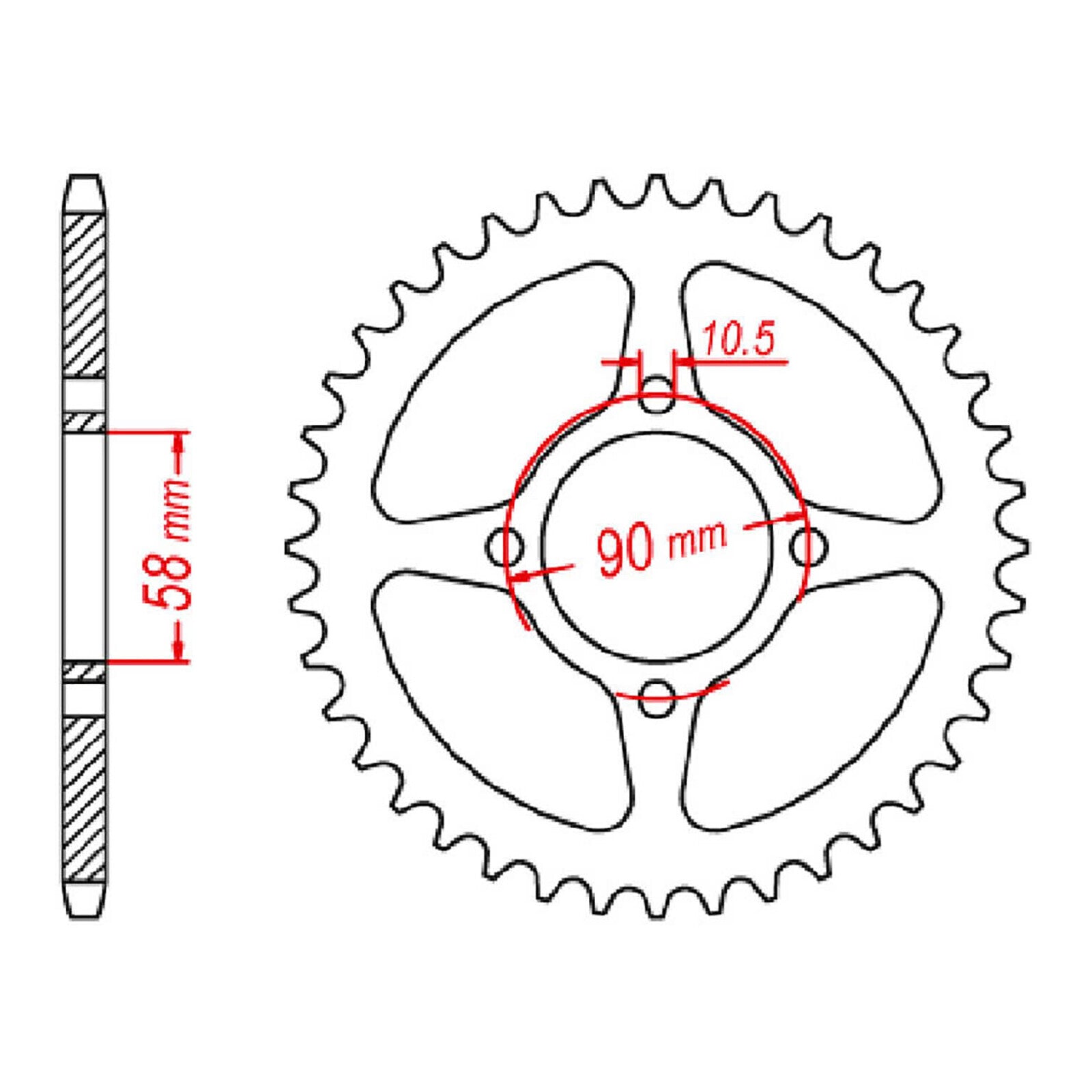 XAM Sprocket Kit Honda CB125E '12-'15 NSH 15/45
