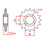 XAM Sprocket Kit Honda CB600F Hornet '-06 X-Ring Gold 15/42
