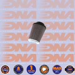 DNA FILTERS CNC TOP OVAL CLAMP ON 62mm INLET 128mm LENGTH AIR FILTER - XVO-6200-125-R9T