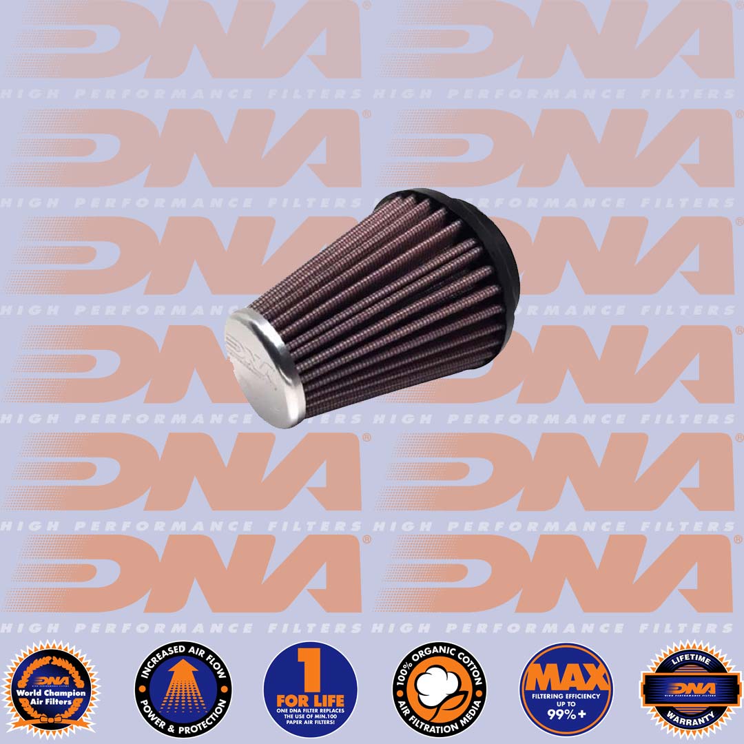 DNA FILTERS CNC TOP ROUND CLAMP ON 54mm INLET 60mm LENGTH AIR FILTER - XVR-5400-80