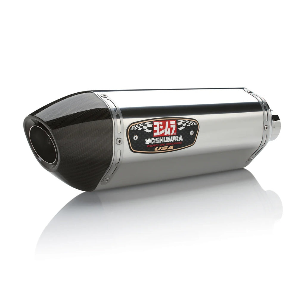 Yoshimura GSX-R600/750 11-24 R-77 Stainless Slip-On Exhaust, w/ Stainless Muffler
