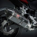Yoshimura CBR500R 16-18/CB500F 16-18 R-77 Stainless Slip-On Exhaust, w/ Carbon Fiber Muffler