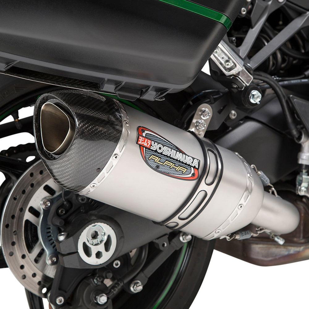 Yoshimura NINJA 1000SX 20-24 ALPHA Stainless Slip-On Exhaust, w/ Stainless Muffler