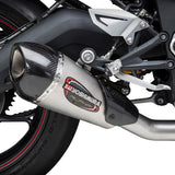 Yoshimura DAYTONA 675 13-17 ALPHA T Stainless Slip-On Exhaust, w/ Stainless Muffler