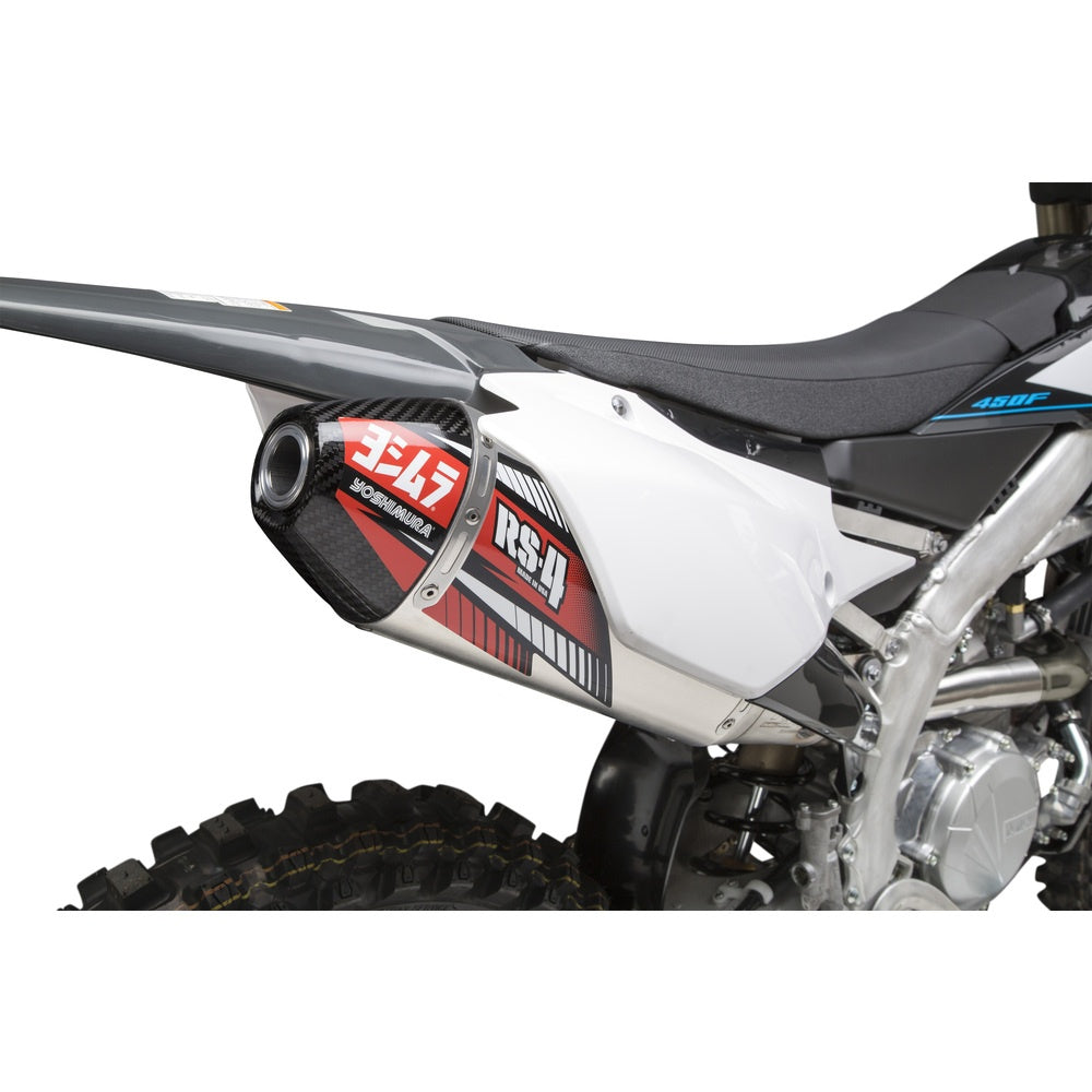 Yoshimura YZ450F 18-22 / WR450F 19-22 / YZ450FX 19-22 RS-4 Stainless Slip-On Exhaust, w/ Aluminium Muffler