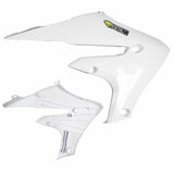 2018 YAM YZ450F POWERFLOW RADIATOR SHROUDS WHT