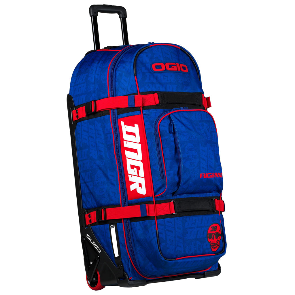 OGIO GEAR BAG - RIG 9800 (WHEELED) DNGR DEEP BLU/RED (2)