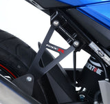 Exhaust Hanger & LH footrest blanking plate (kit), BLK,