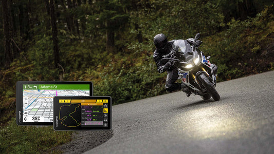 Garmin zūmo XT3 motorcycle GPS navigator mounted on handlebars