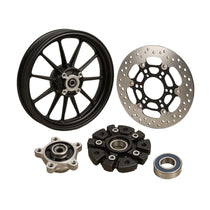 Motorcycle wheel assemblies