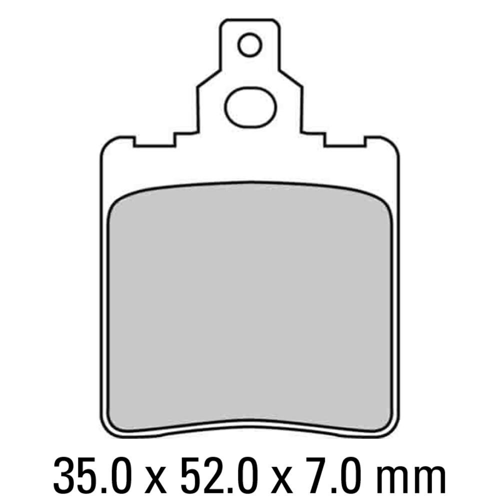 FERODO Disc Pad Set - FDB624 S Scooter Compound - Non Sintered - 01-0624-S0