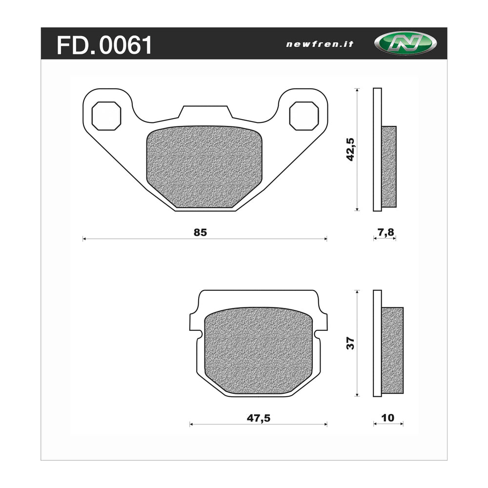 Newfren Brake Pads - Touring Organic